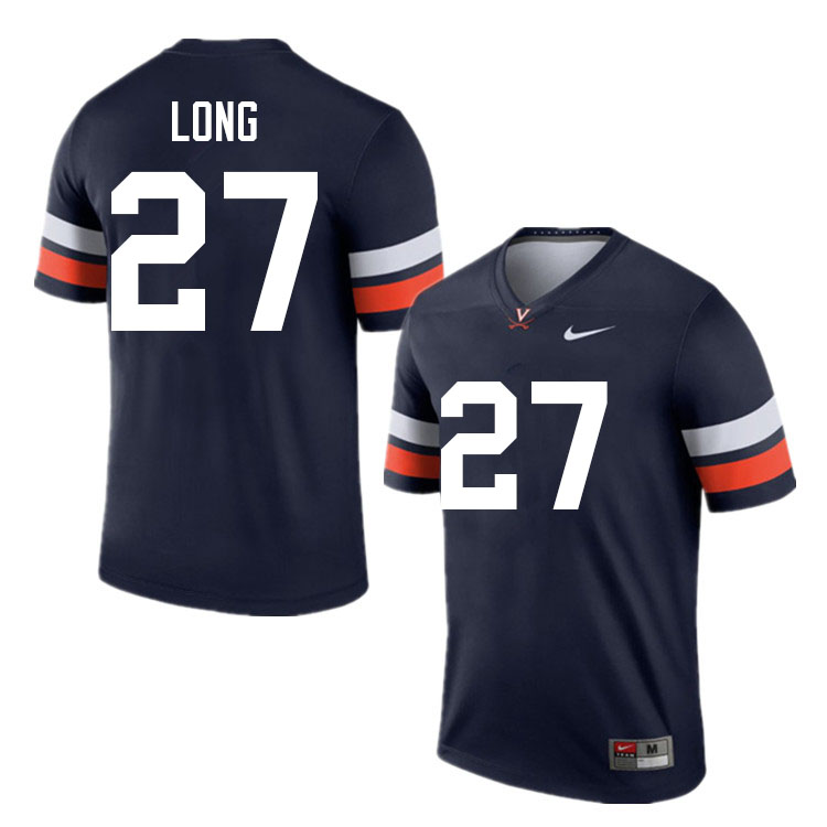 Men #27 Langston Long Virginia Cavaliers College Football Jerseys Sale-Navy